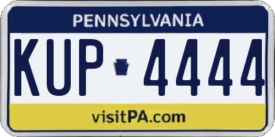 PA license plate KUP4444