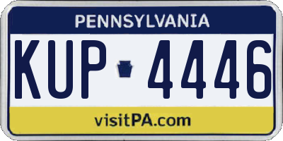 PA license plate KUP4446