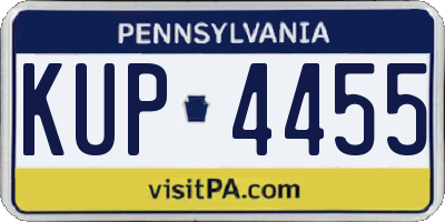 PA license plate KUP4455