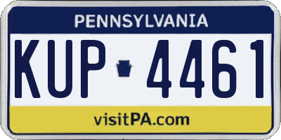 PA license plate KUP4461