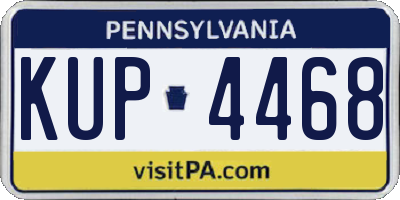 PA license plate KUP4468