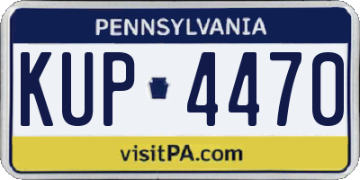PA license plate KUP4470