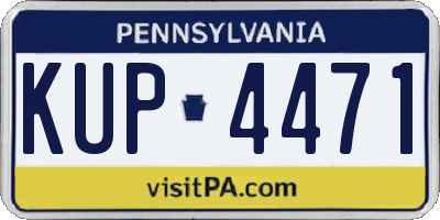 PA license plate KUP4471