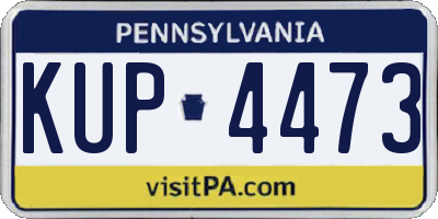PA license plate KUP4473