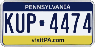 PA license plate KUP4474