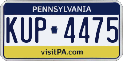 PA license plate KUP4475