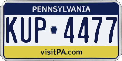 PA license plate KUP4477