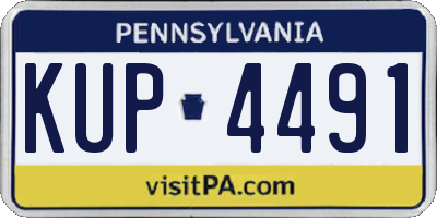 PA license plate KUP4491