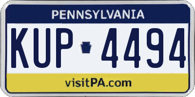 PA license plate KUP4494