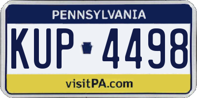 PA license plate KUP4498