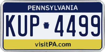 PA license plate KUP4499