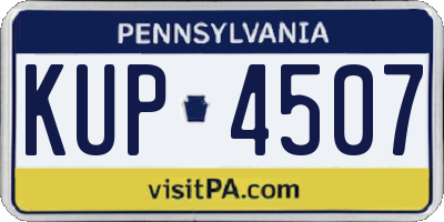 PA license plate KUP4507