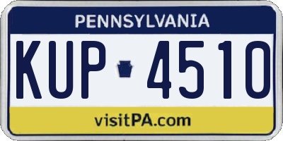 PA license plate KUP4510