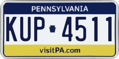 PA license plate KUP4511
