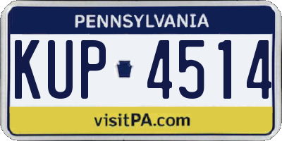 PA license plate KUP4514