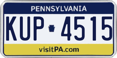 PA license plate KUP4515