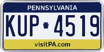 PA license plate KUP4519