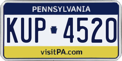 PA license plate KUP4520