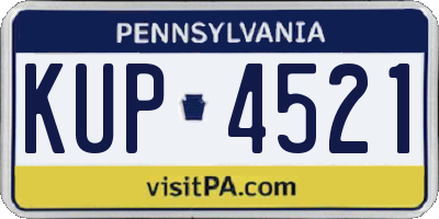 PA license plate KUP4521