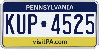 PA license plate KUP4525