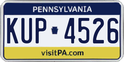 PA license plate KUP4526