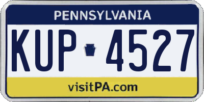 PA license plate KUP4527