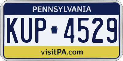 PA license plate KUP4529