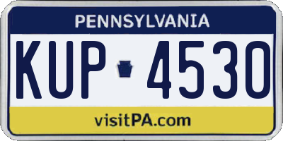 PA license plate KUP4530