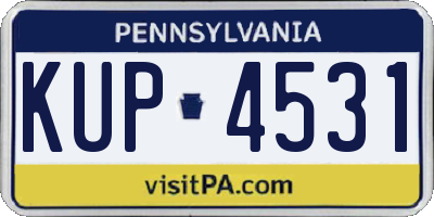 PA license plate KUP4531
