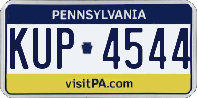 PA license plate KUP4544