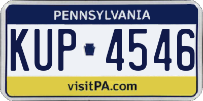 PA license plate KUP4546