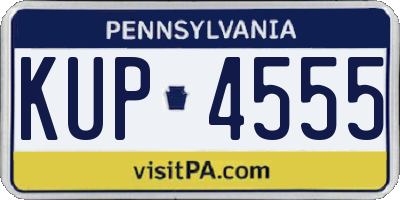 PA license plate KUP4555