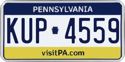 PA license plate KUP4559