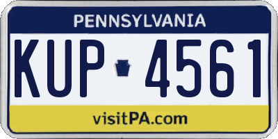 PA license plate KUP4561