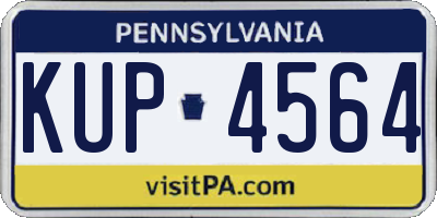 PA license plate KUP4564