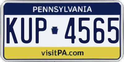 PA license plate KUP4565