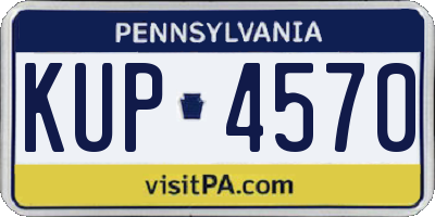 PA license plate KUP4570
