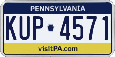 PA license plate KUP4571