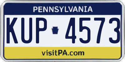 PA license plate KUP4573