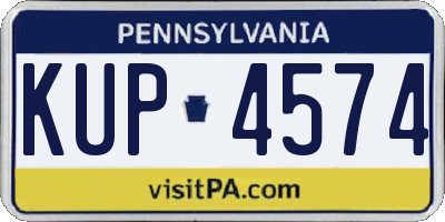 PA license plate KUP4574