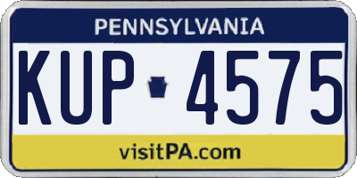 PA license plate KUP4575
