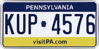 PA license plate KUP4576