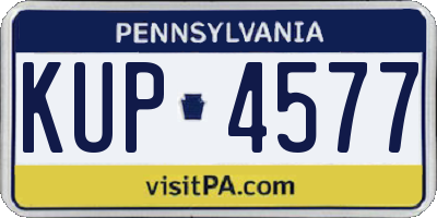 PA license plate KUP4577