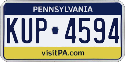 PA license plate KUP4594