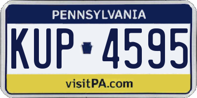 PA license plate KUP4595