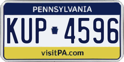 PA license plate KUP4596