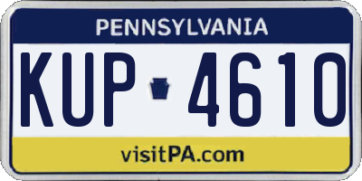 PA license plate KUP4610