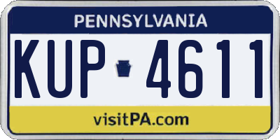 PA license plate KUP4611