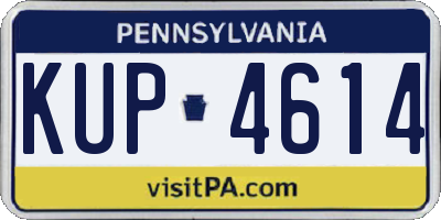 PA license plate KUP4614