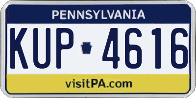 PA license plate KUP4616